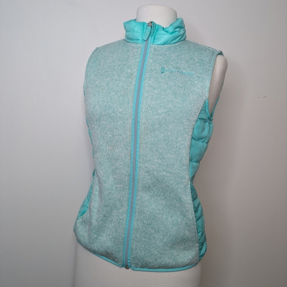Hybrid Fleece Lightweight Sherpa Vest In Spearmint Women's S/Youth L(14/16) - Picture 5 of 13
